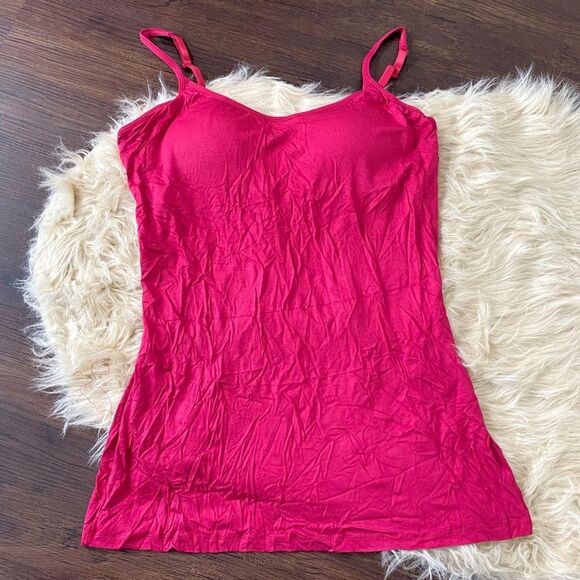Fashion Bar Tops - New unworn Fuchsia Pink Camisole Top Built in Bra Padding 2XL Fashion Bar